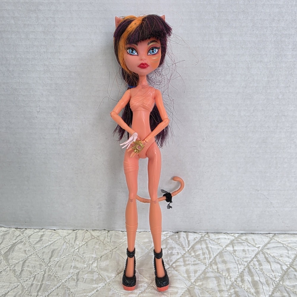 Monster High Freaky Fusion Cleolei Doll 2014 Cleo Toralei Ghoul Nude INCOMPLETE